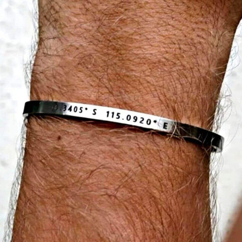 Buy Men Bracelet Coordinate Bracelet Engraved Bracelets Best Friend Gift  for Him Personalized Bracelet Gift for Boyfriend Friendship Bracelet Online  in India - Etsy